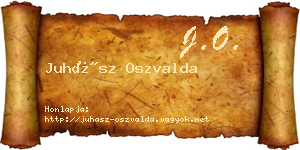 Juhász Oszvalda névjegykártya